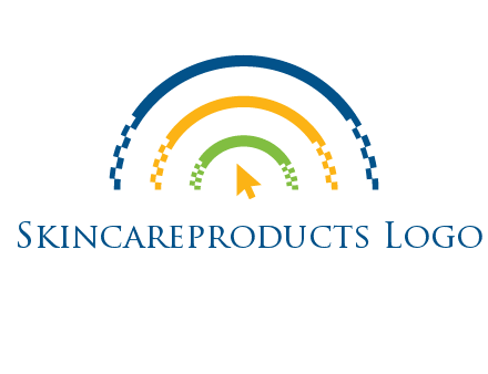 digital line and mouse cursor logo