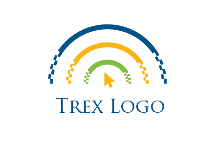 digital line and mouse cursor logo