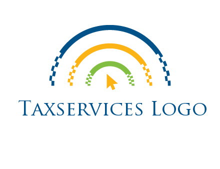 digital line and mouse cursor logo