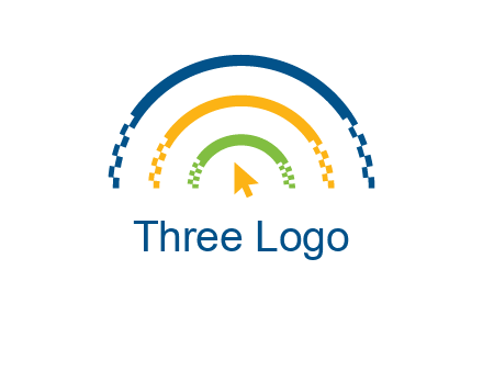 digital line and mouse cursor logo