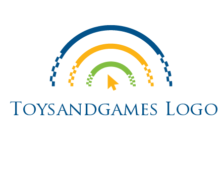 digital line and mouse cursor logo