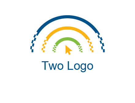 digital line and mouse cursor logo