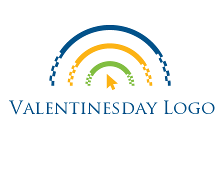 digital line and mouse cursor logo