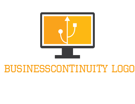 usb sign in computer logo