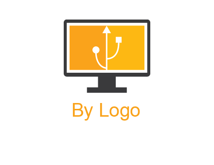 usb sign in computer logo