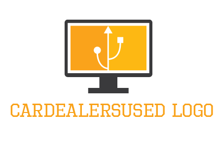 usb sign in computer logo