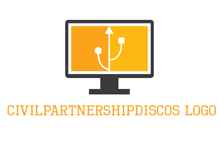 usb sign in computer logo