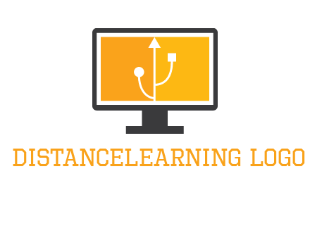 usb sign in computer logo
