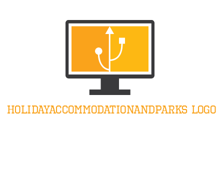 usb sign in computer logo
