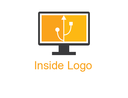 usb sign in computer logo