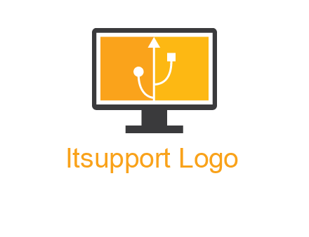 usb sign in computer logo