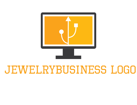 usb sign in computer logo