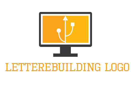 usb sign in computer logo