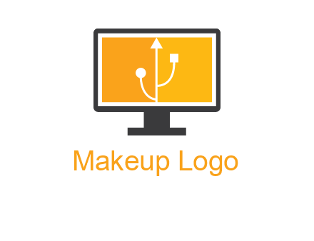 usb sign in computer logo