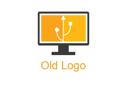 usb sign in computer logo