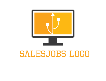 usb sign in computer logo