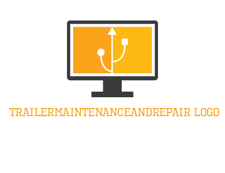 usb sign in computer logo
