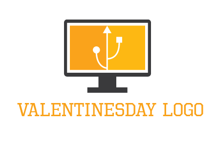 usb sign in computer logo