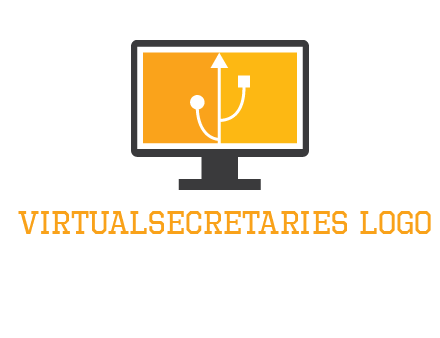 usb sign in computer logo
