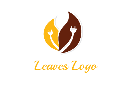 plugs in centre of leaves logo