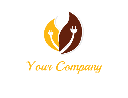 plugs in centre of leaves logo