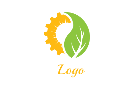 leaf and gear logo