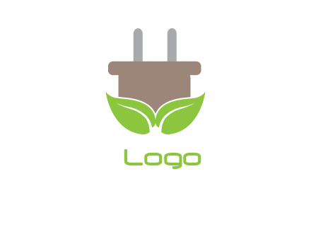 plug on leaves logo