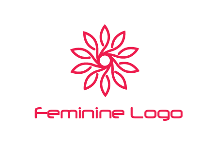 abstract daisy flower logo