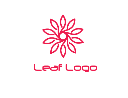 abstract daisy flower logo