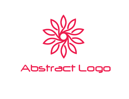 abstract daisy flower logo