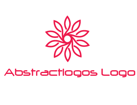 abstract daisy flower logo
