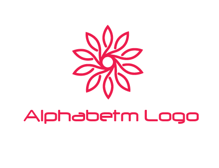 abstract daisy flower logo