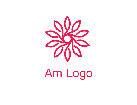 abstract daisy flower logo