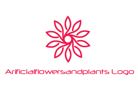 abstract daisy flower logo