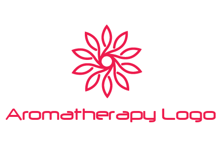 abstract daisy flower logo
