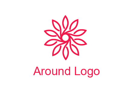 abstract daisy flower logo