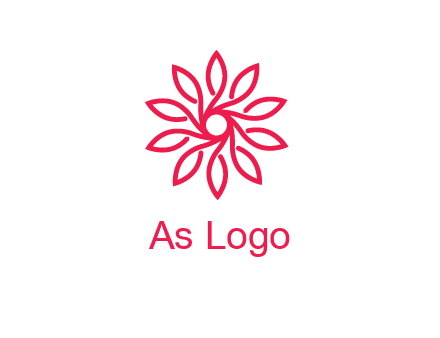 abstract daisy flower logo