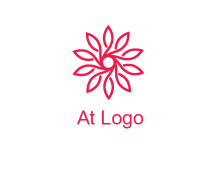 abstract daisy flower logo