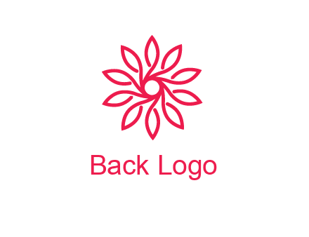 abstract daisy flower logo