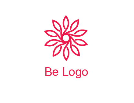 abstract daisy flower logo