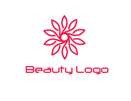 abstract daisy flower logo