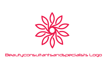 abstract daisy flower logo