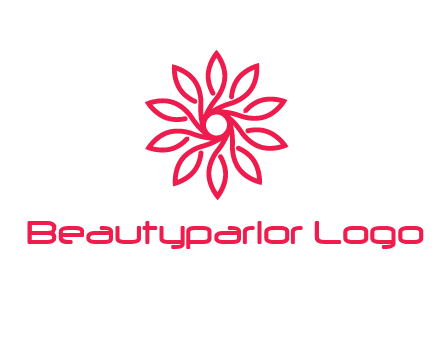 abstract daisy flower logo