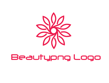abstract daisy flower logo