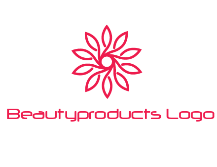 abstract daisy flower logo