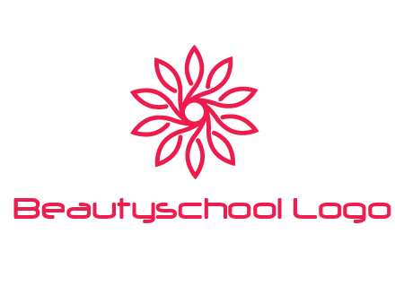 abstract daisy flower logo
