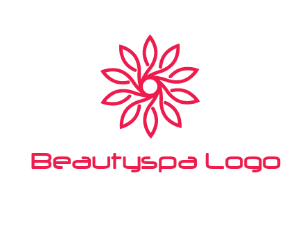 abstract daisy flower logo