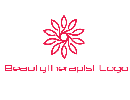 abstract daisy flower logo