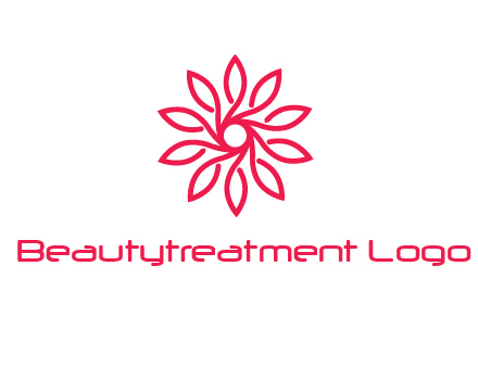 abstract daisy flower logo