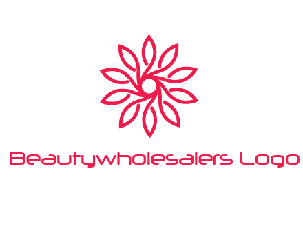 abstract daisy flower logo